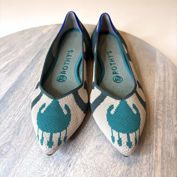 Rothy’s The Point Moroccan Green Limited Edition Shoes Flats Women’s Size 7 - Picture 4 of 13
